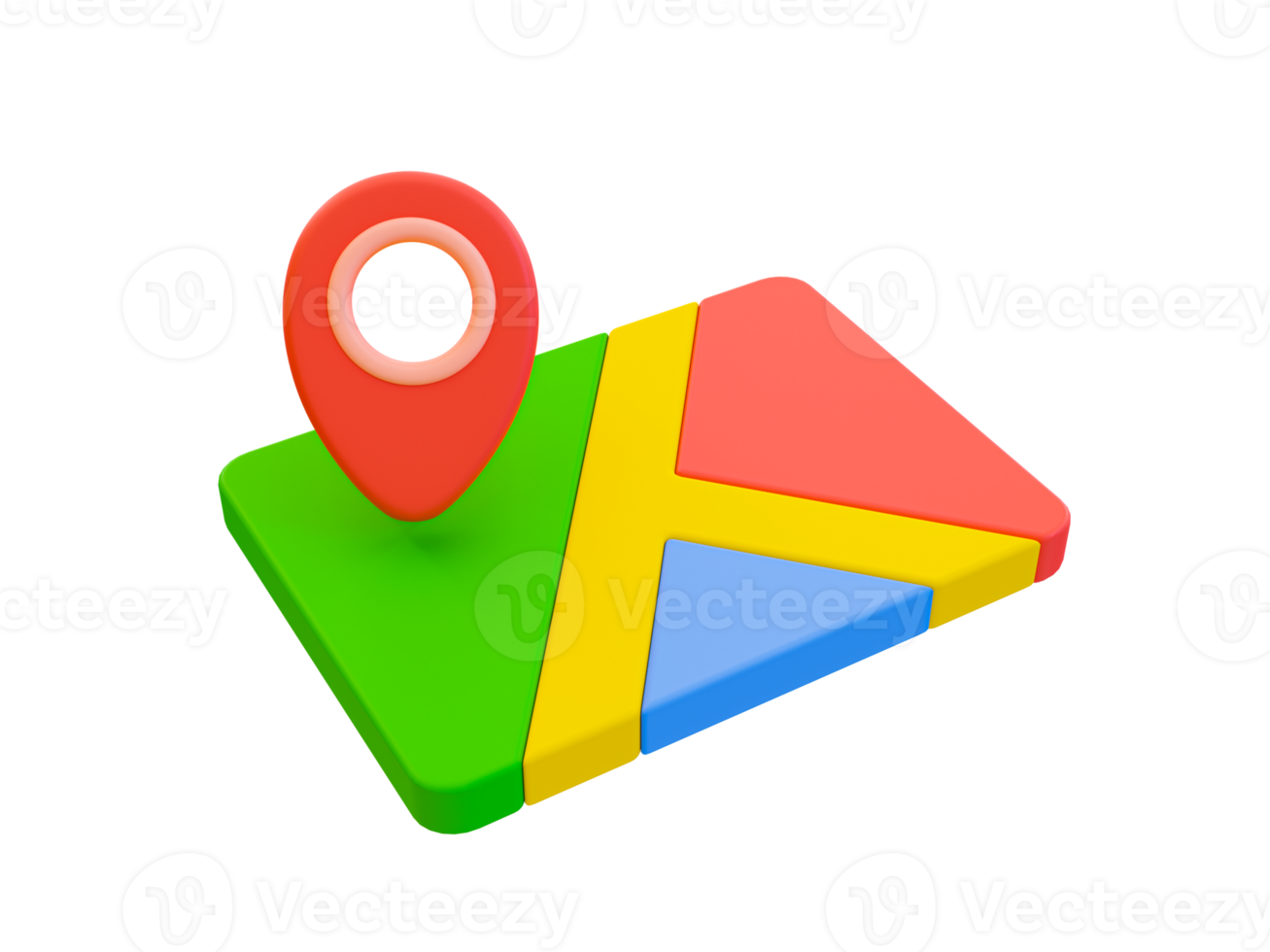 3d minimal Karte Symbol. Navigation Symbol. Markierung ein Position. Karte mit ein Ort Stift Symbol. 3d Rendern Illustration. png