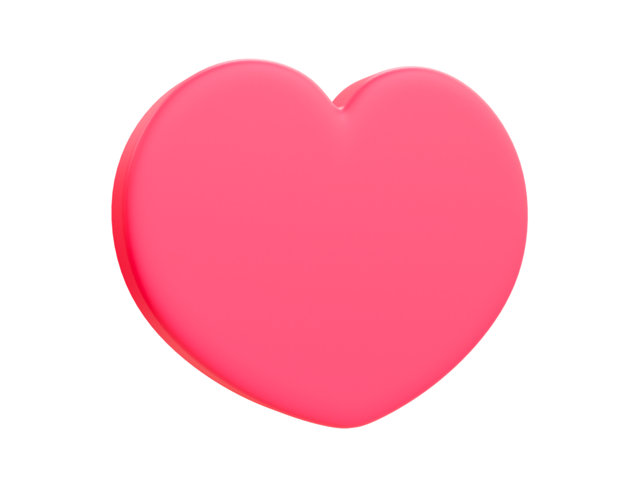 3d minimal romantic  relationship. pink heart icon. 3d illustration. png