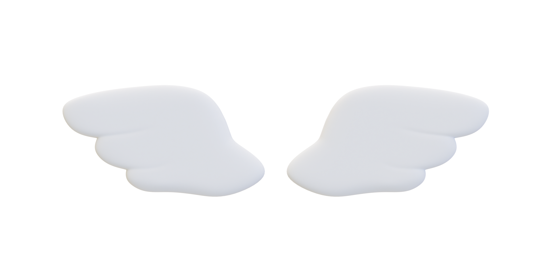 Free 3d minimal white wing. cute white wing. 3d illustration. 20995236 PNG with Transparent
