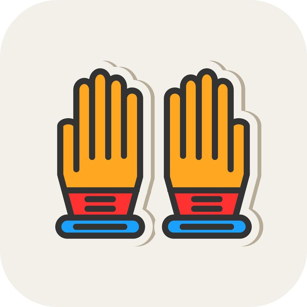 guantes, vector, icono, diseño vector