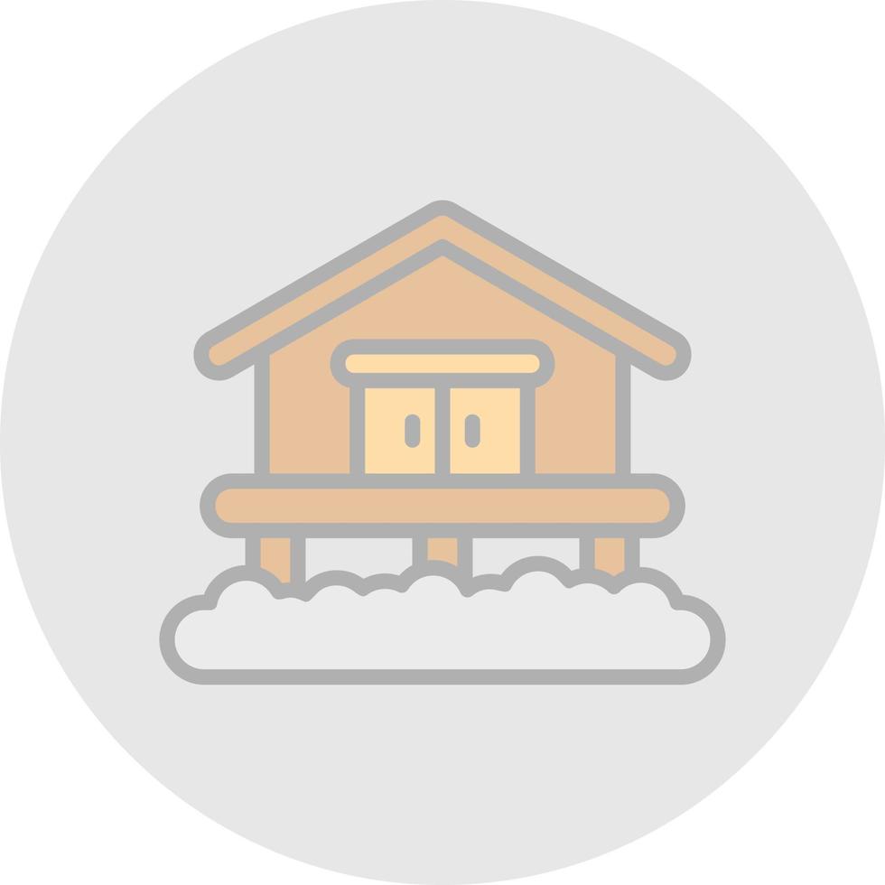 Ski Resort Vector Icon Design