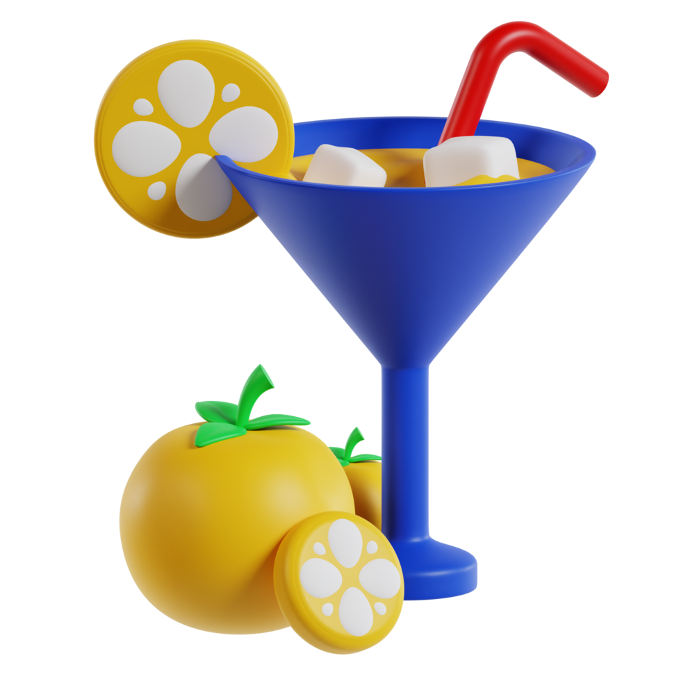 Beach drink 3d travel and holiday illustration png