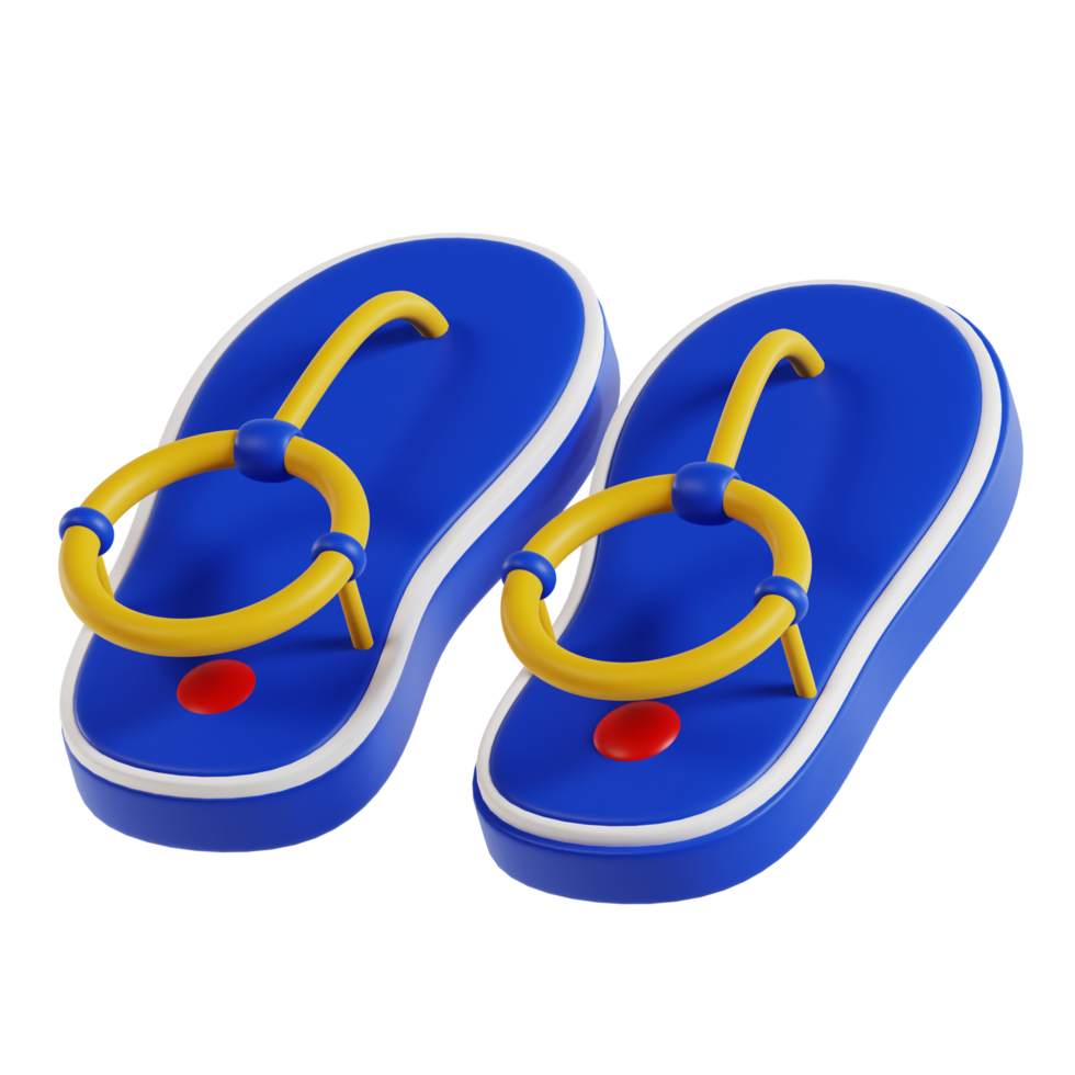 Sandal 3d travel and holiday illustration png