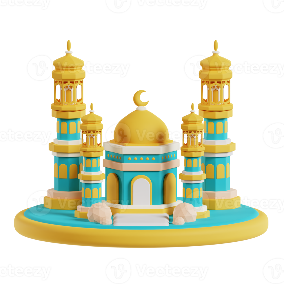 moschea 3d Ramadan icona png