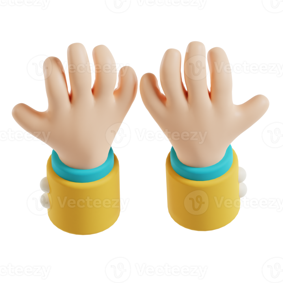 Hand gesture praying hands 3d ramadan icon png