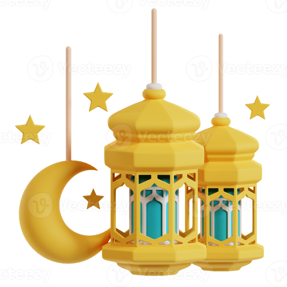 Ramadan hanging lamp 3d ramadan icon png