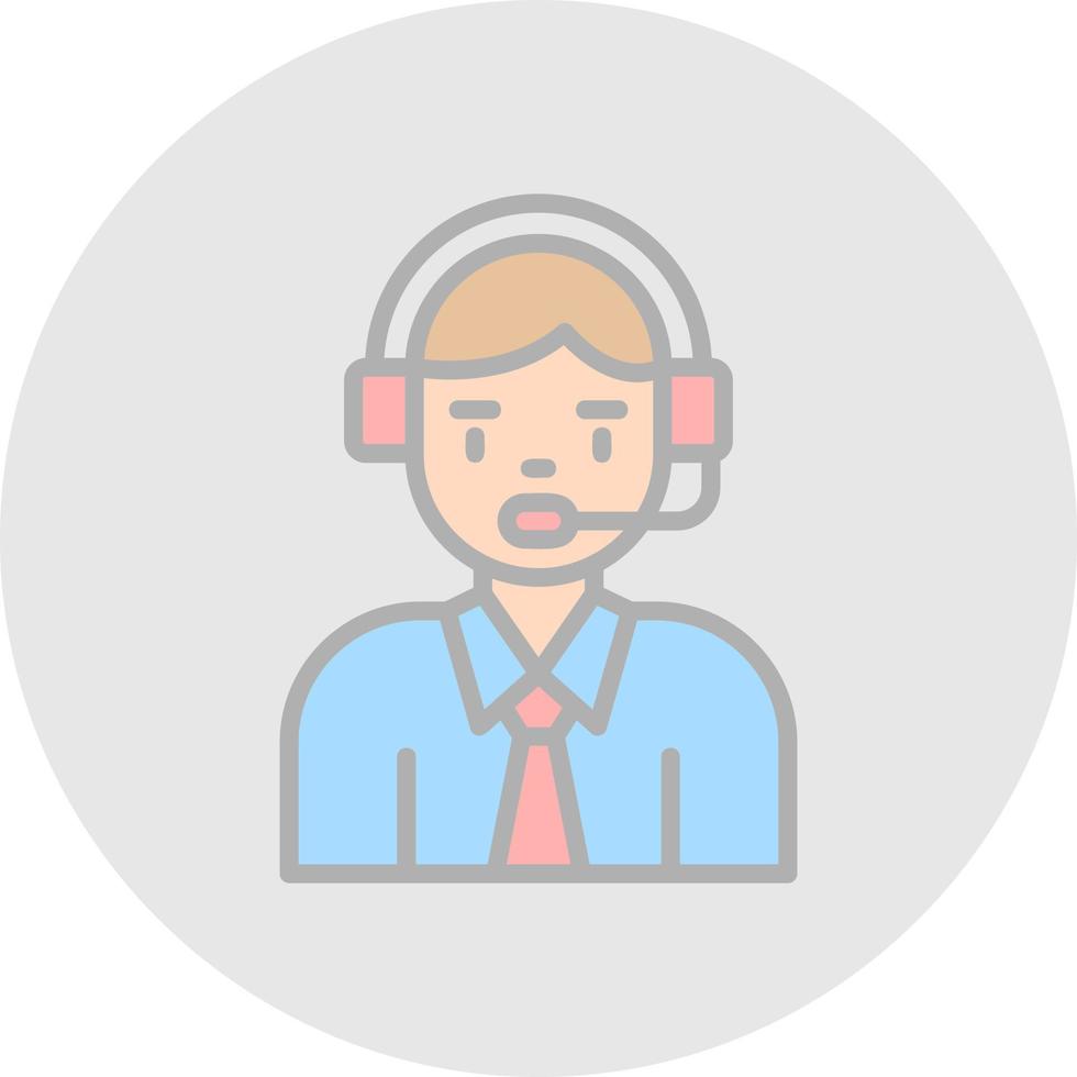 Call Agent Vector Icon Design