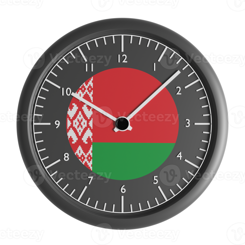 pared reloj con el bandera de bielorrusia png