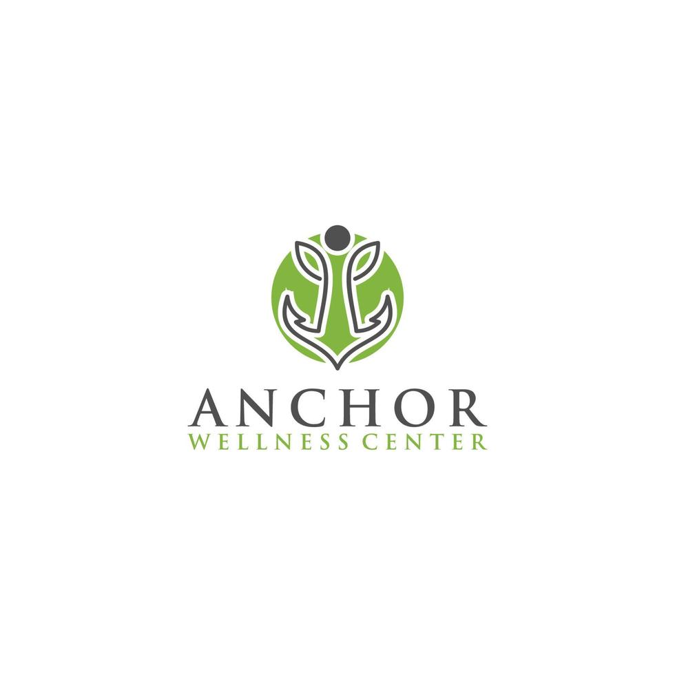 Anchor Wellness Center Logo Design vector