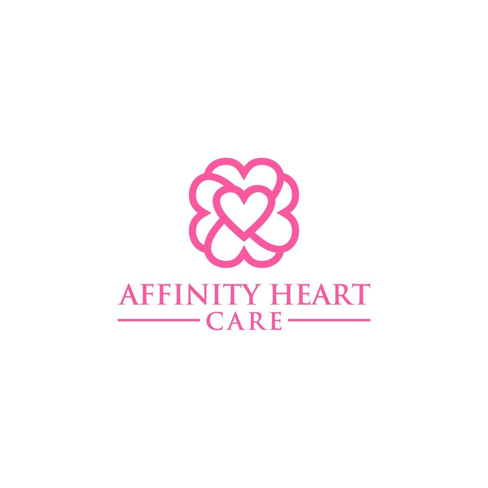 Affinity Heart Care Logo Design Vector
