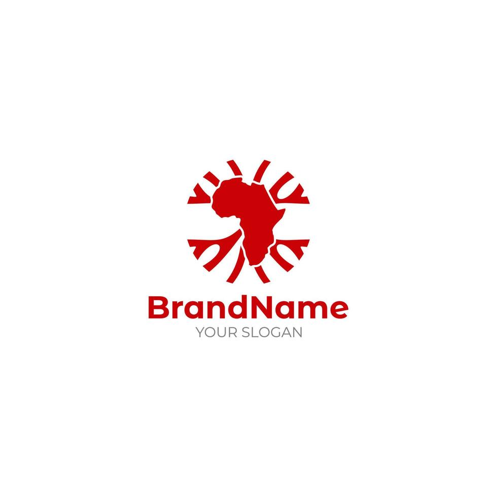 Africa Root Logo Design Vector
