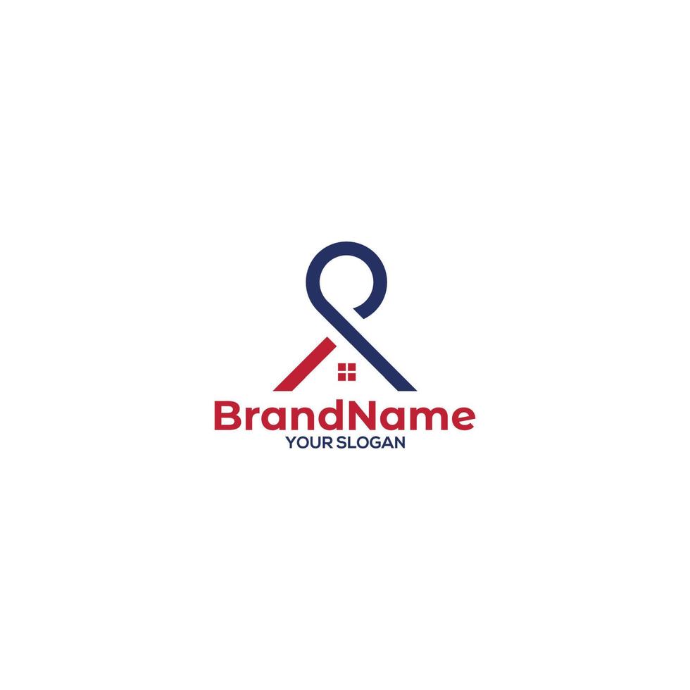 P Home Logo Design Vector