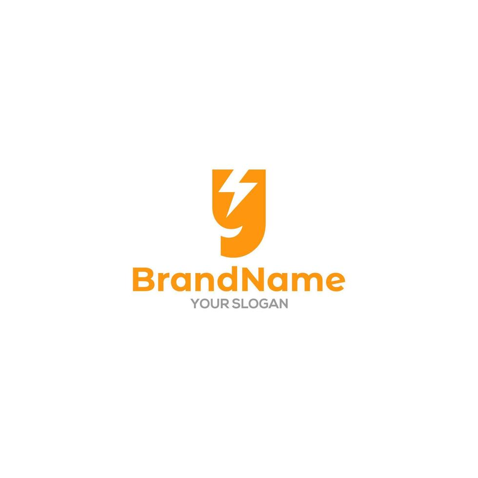 Simple Y Electric Logo Design Vector