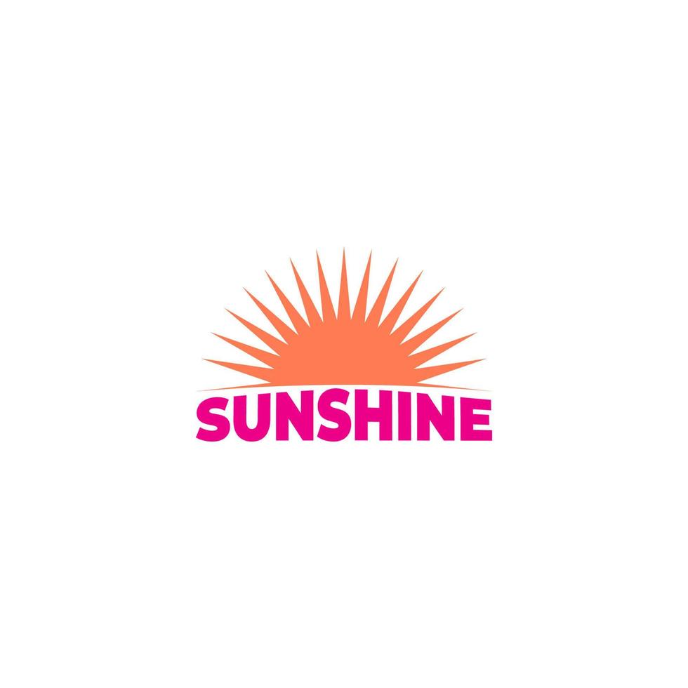 Simple Sunshine Logo Design Vector