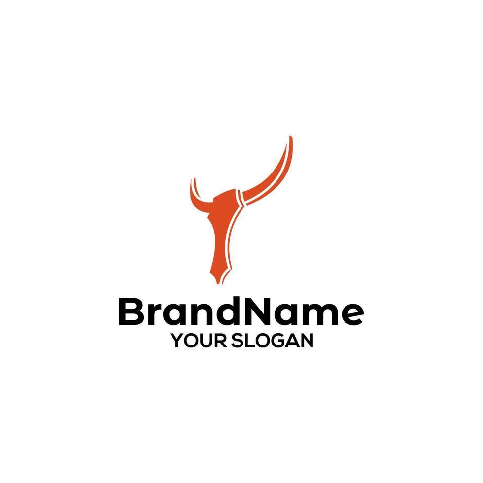 Abstract bull horn Logo Design Vector