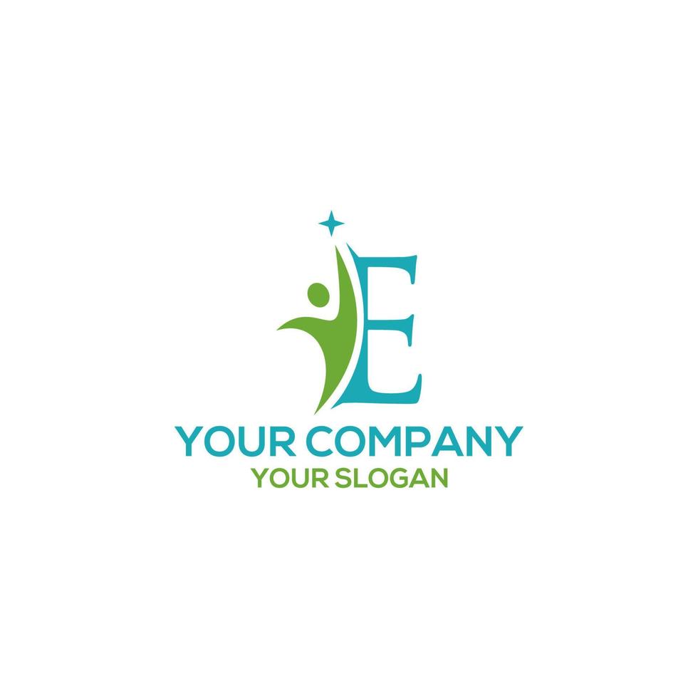 E Active Logo Design Vector