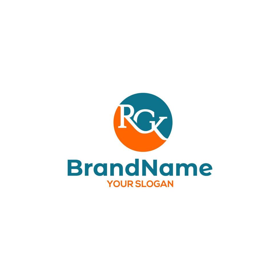 Initial R G and K Logo Design Vector