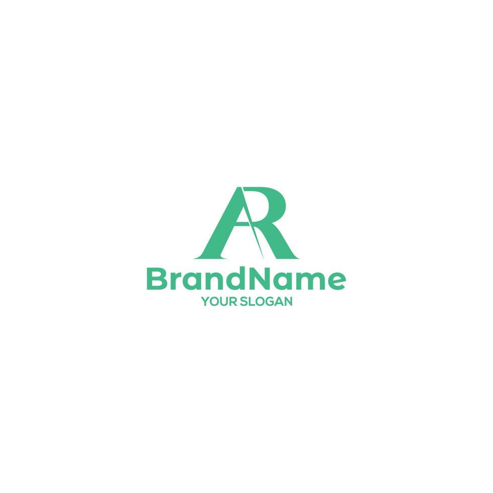 Simple A and R Logo Design Vector