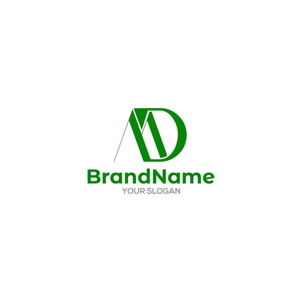 Simple MD Logo Design Vector