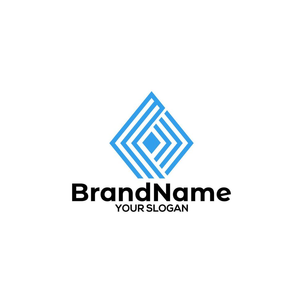 M Diamond Arrow Logo Design Vector