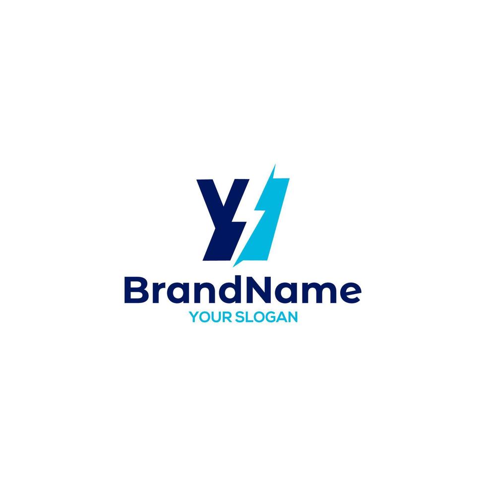 Electric Y Logo Design Vector