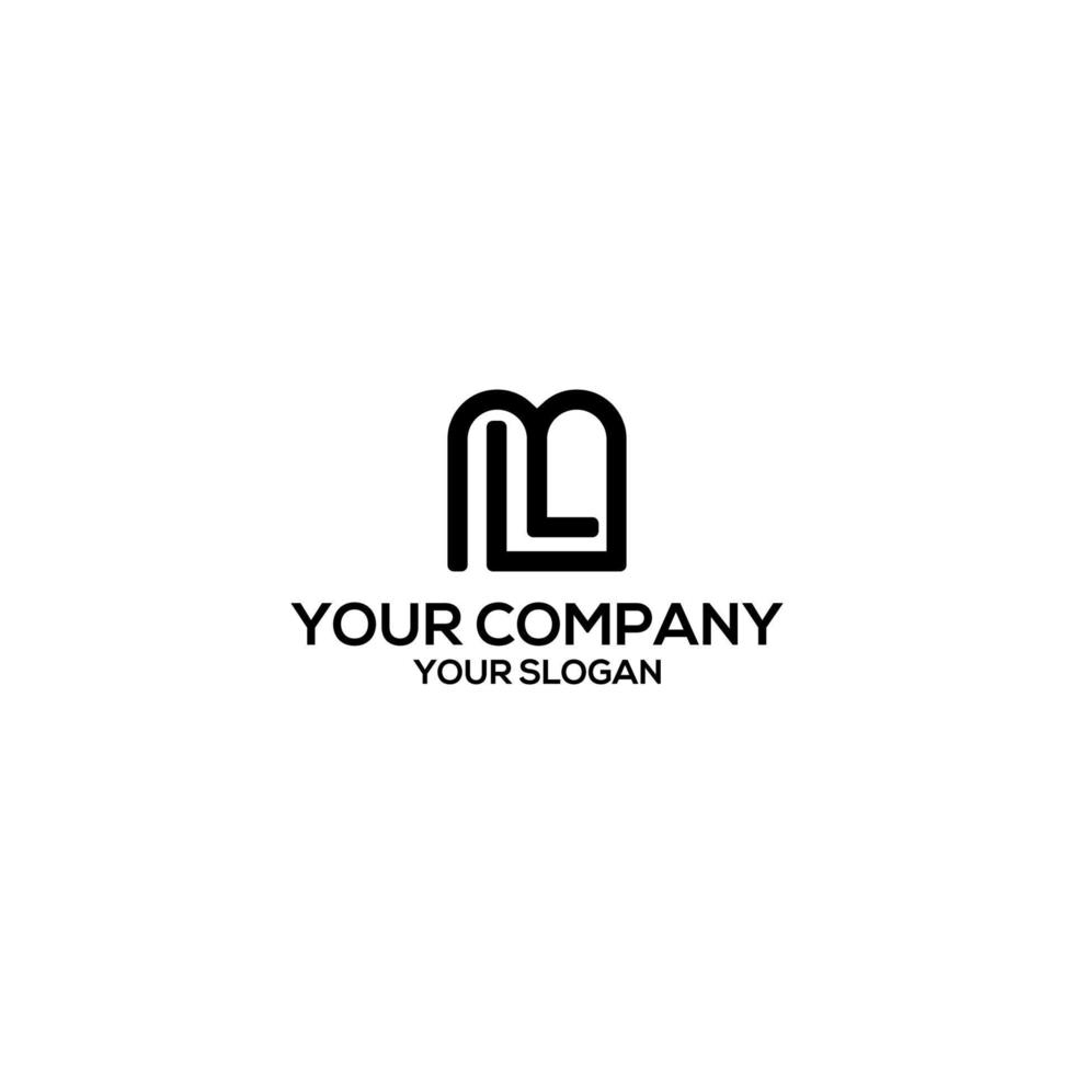 Initial L and M Logo Design Vector