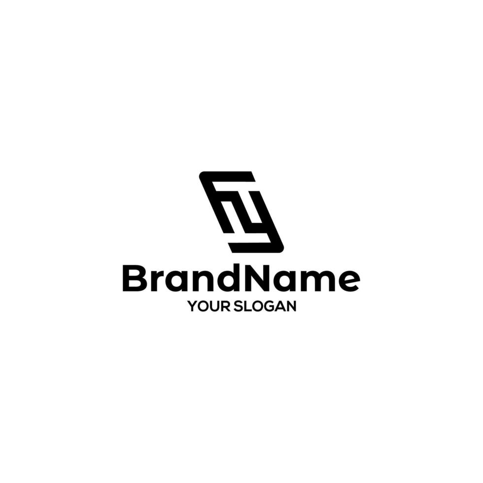 Simple Initial F and Y logo Design Vector