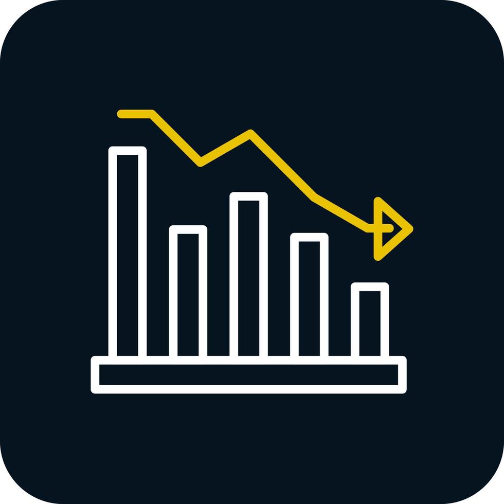 Fluctuation Down Vector Icon Design