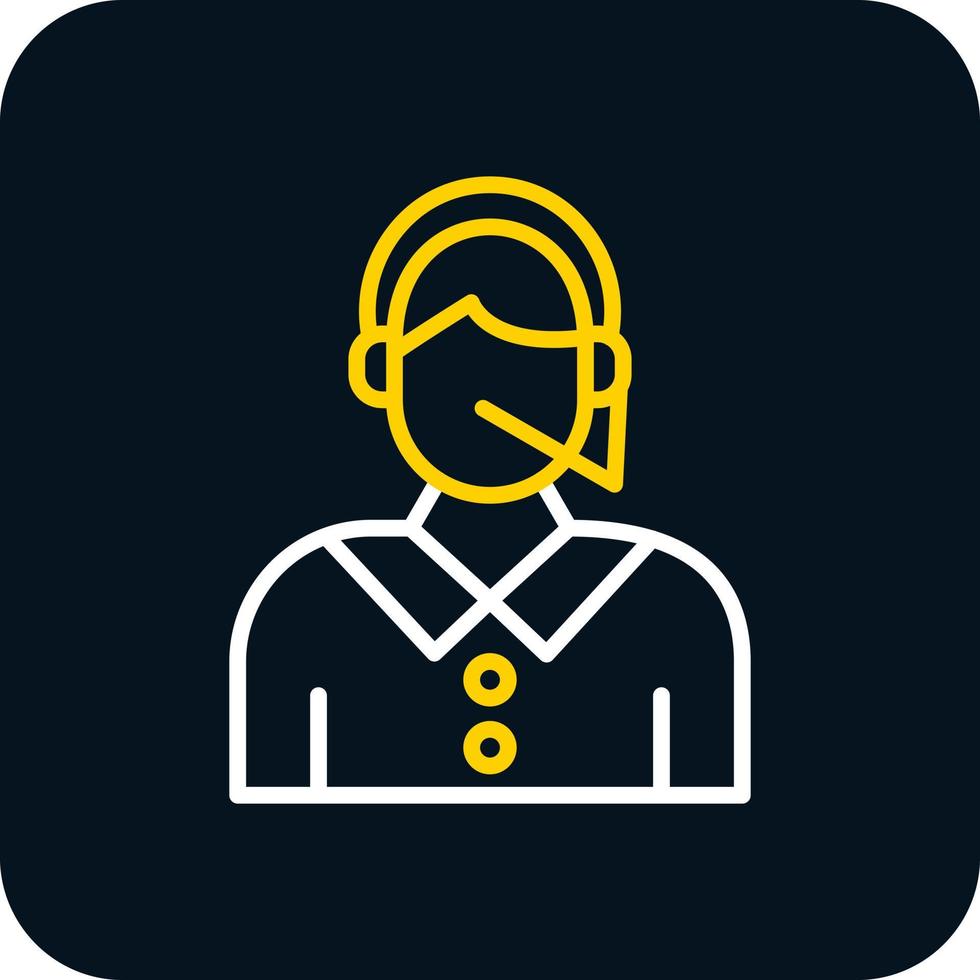 Call Center Agent Vector Icon Design