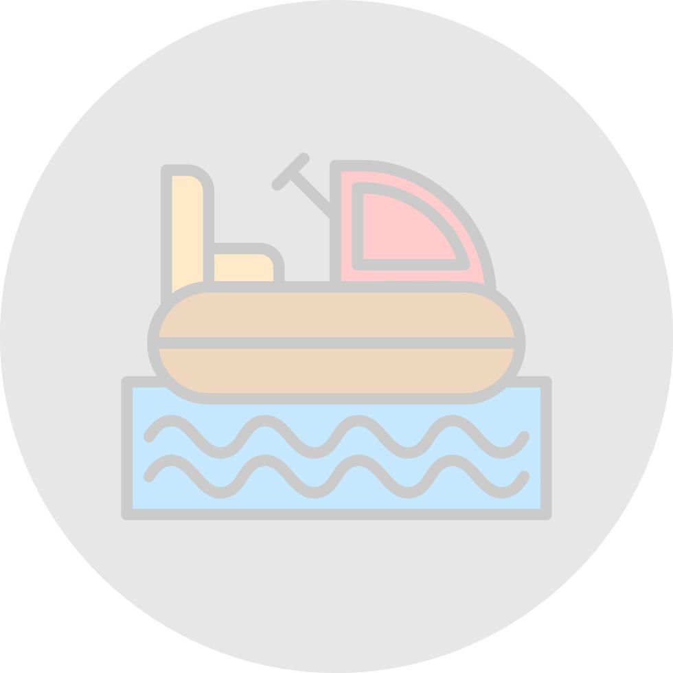 Bumper Boat Vector Icon Design