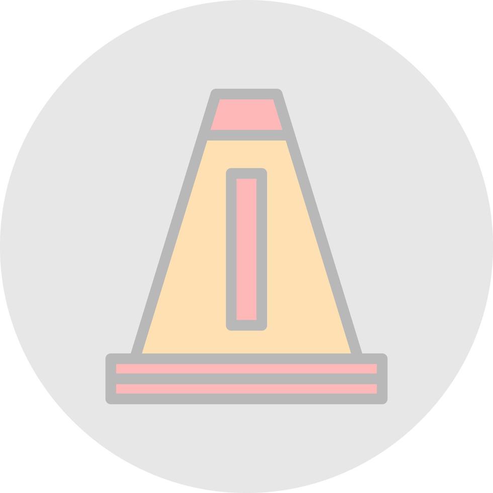 Traffic Cone Vector Icon Design