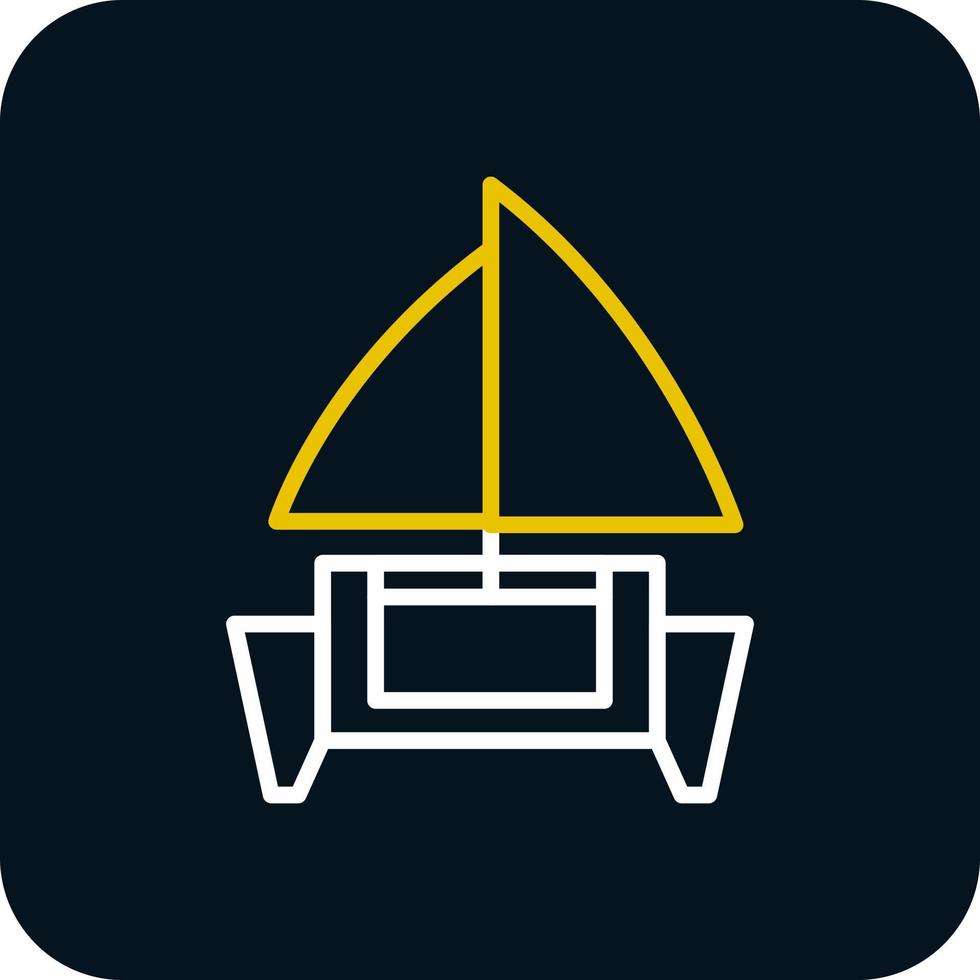 Catamaran Vector Icon Design