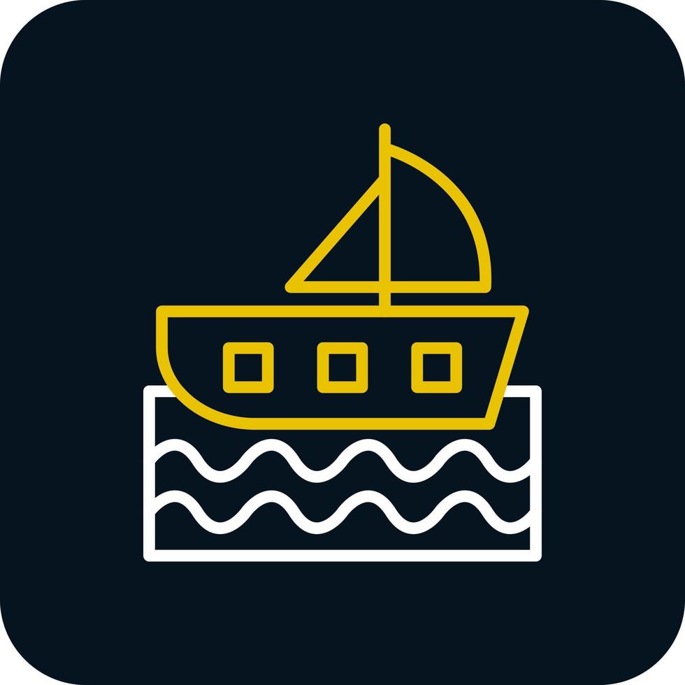 Sailing Boat Vector Icon Design