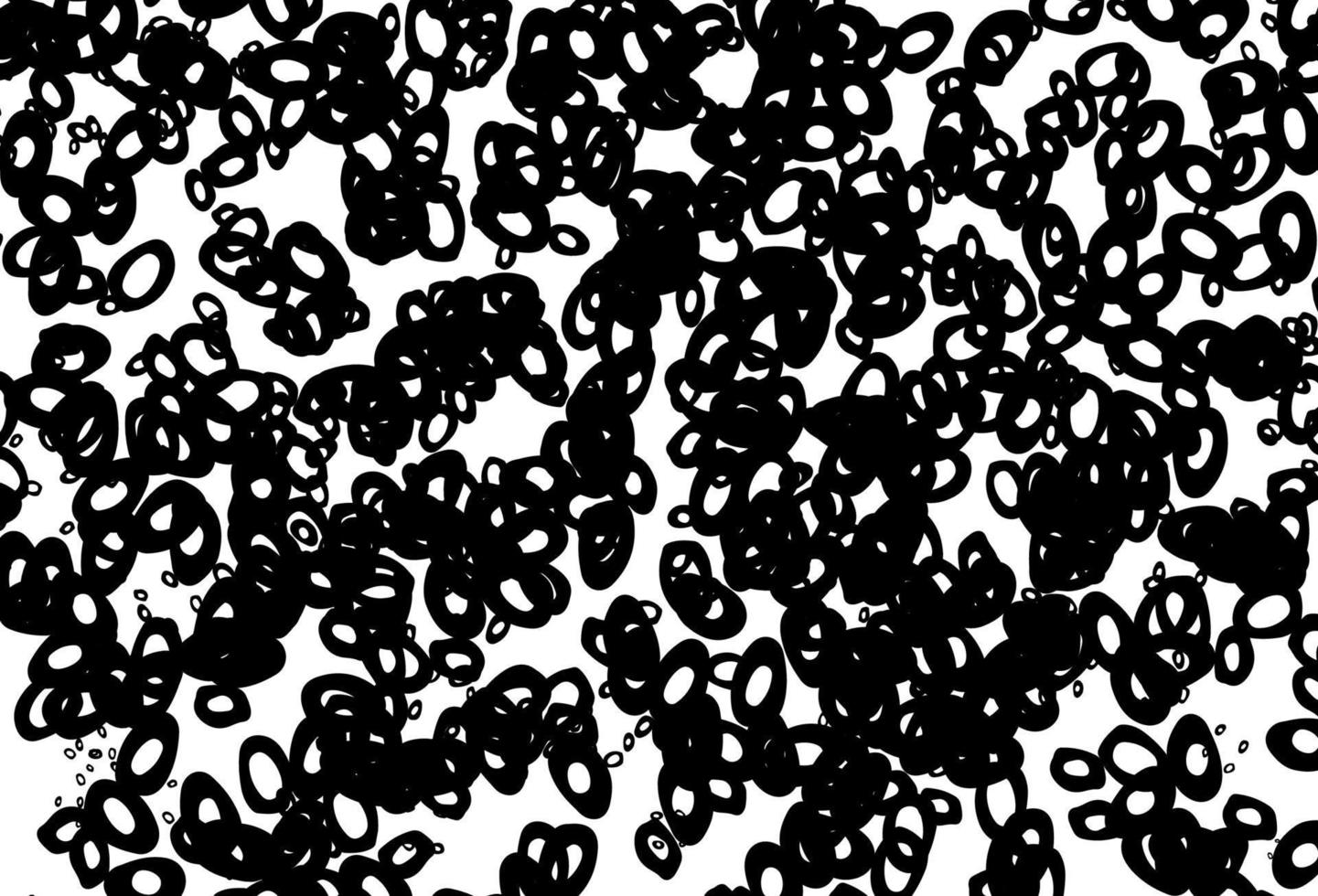Black and white vector pattern with spheres.