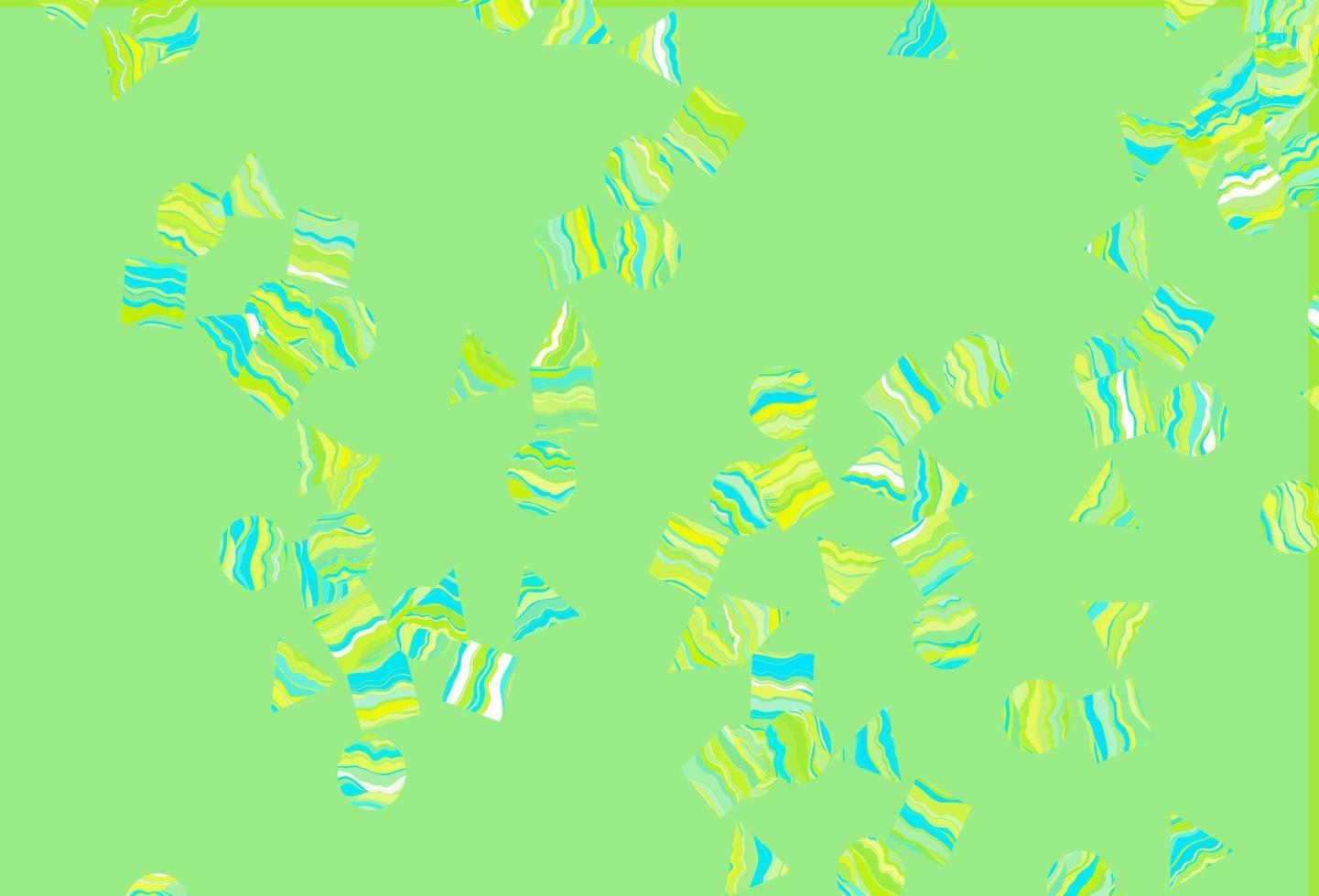 Light Blue, Yellow vector cover in polygonal style with circles.