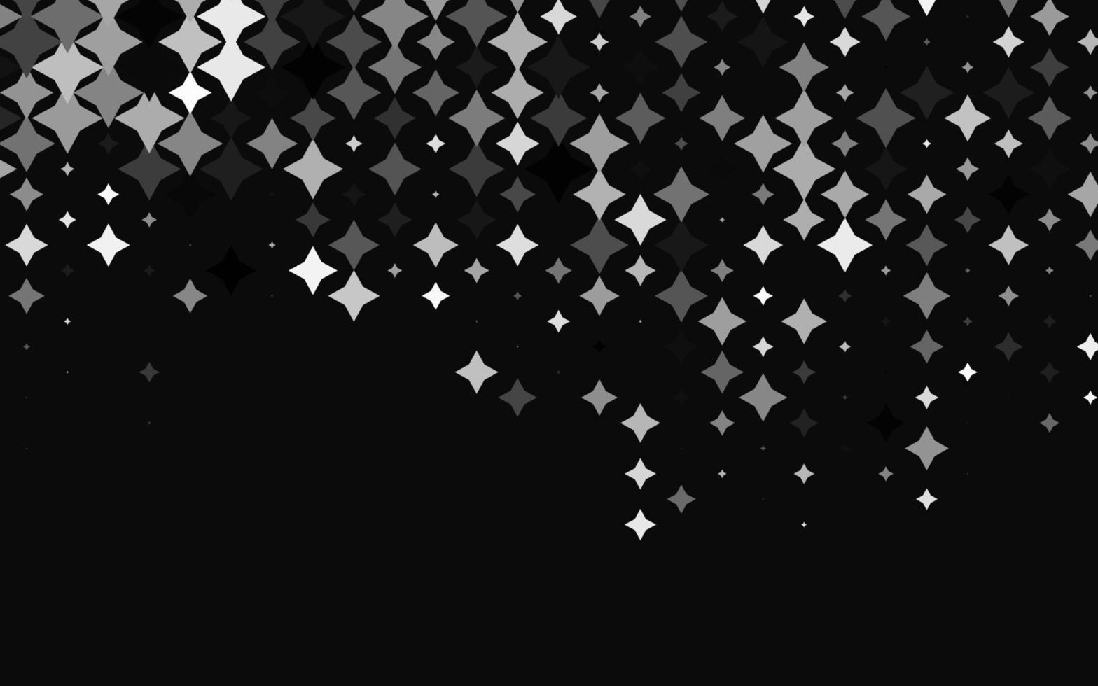 Light Silver, Gray vector texture with beautiful stars.