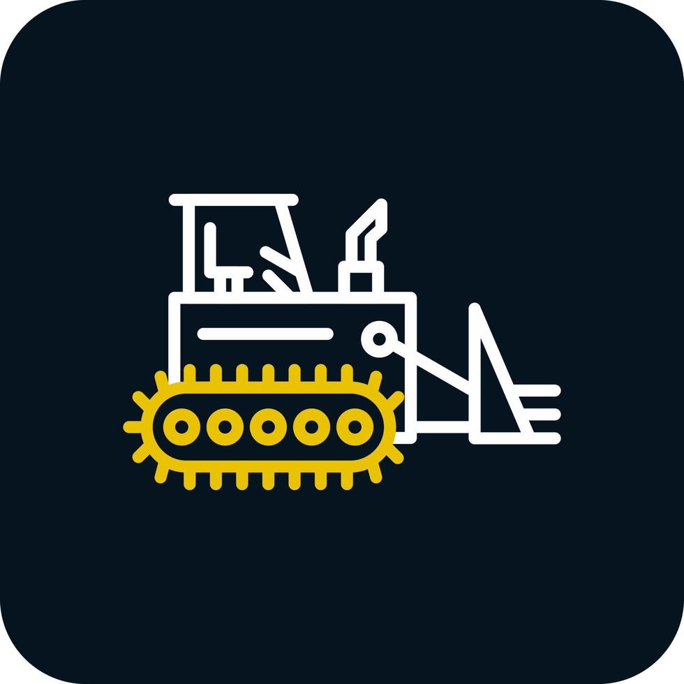 Bulldozer Vector Icon Design