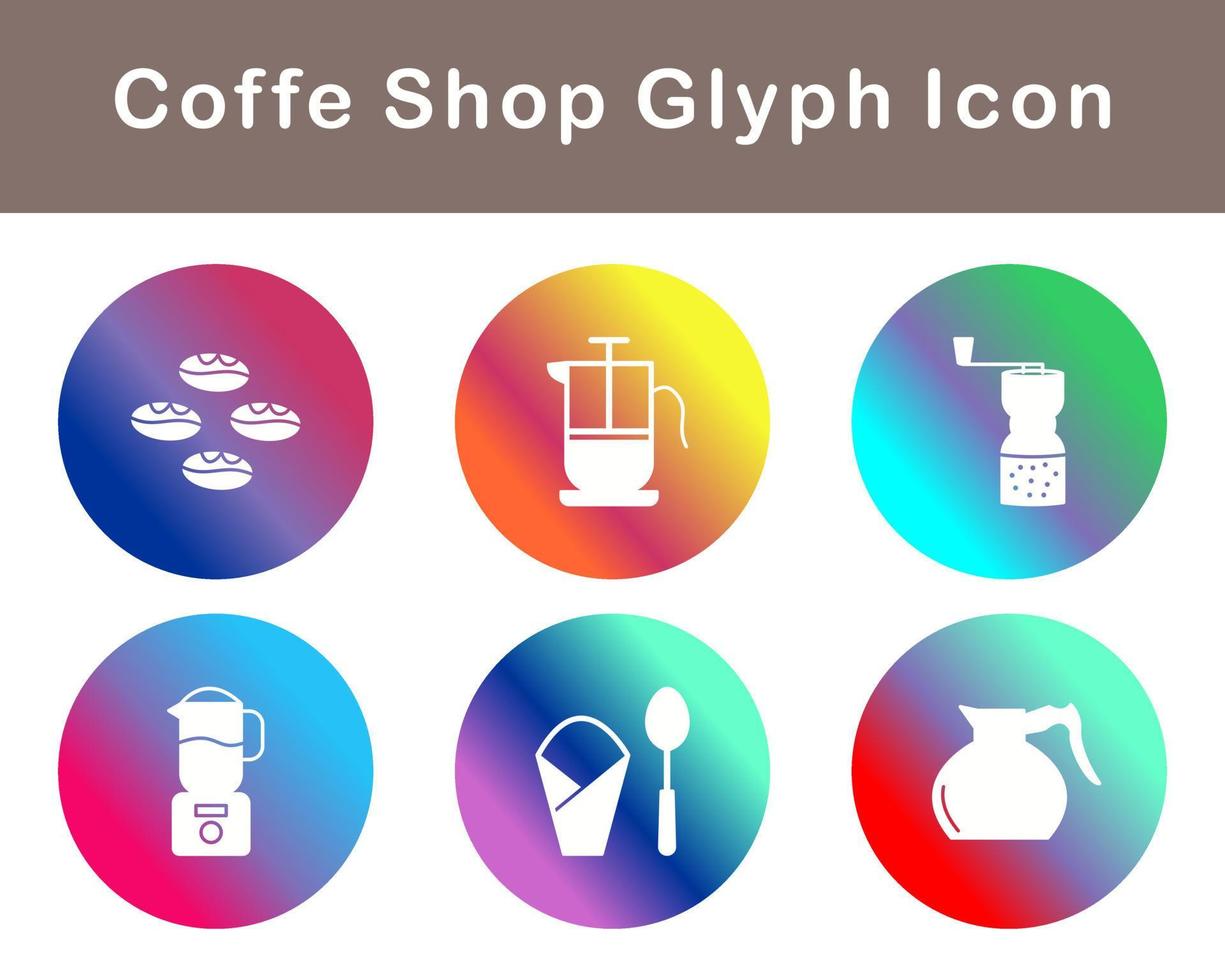 Coffe Shop Vector Icon Set