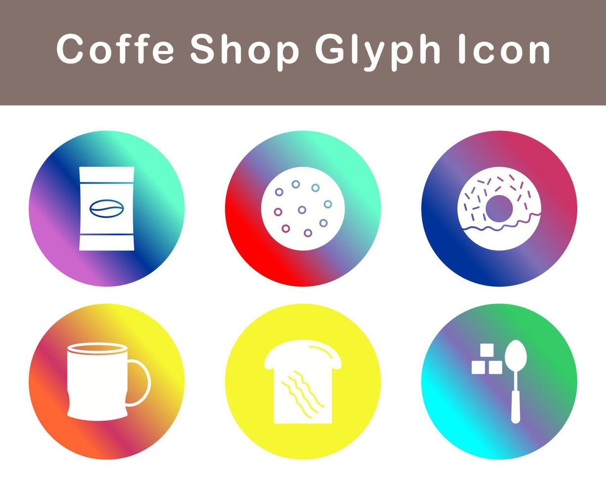 Coffe Shop Vector Icon Set