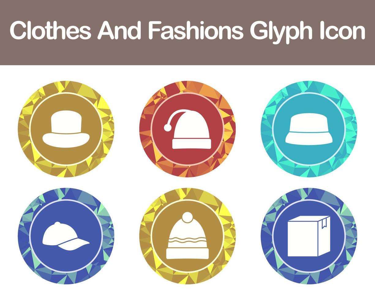 Clothes And Fashions Vector Icon Set