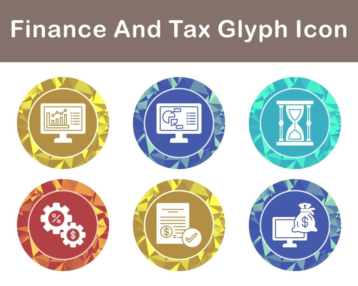 Finance And Tax Vector Icon Set