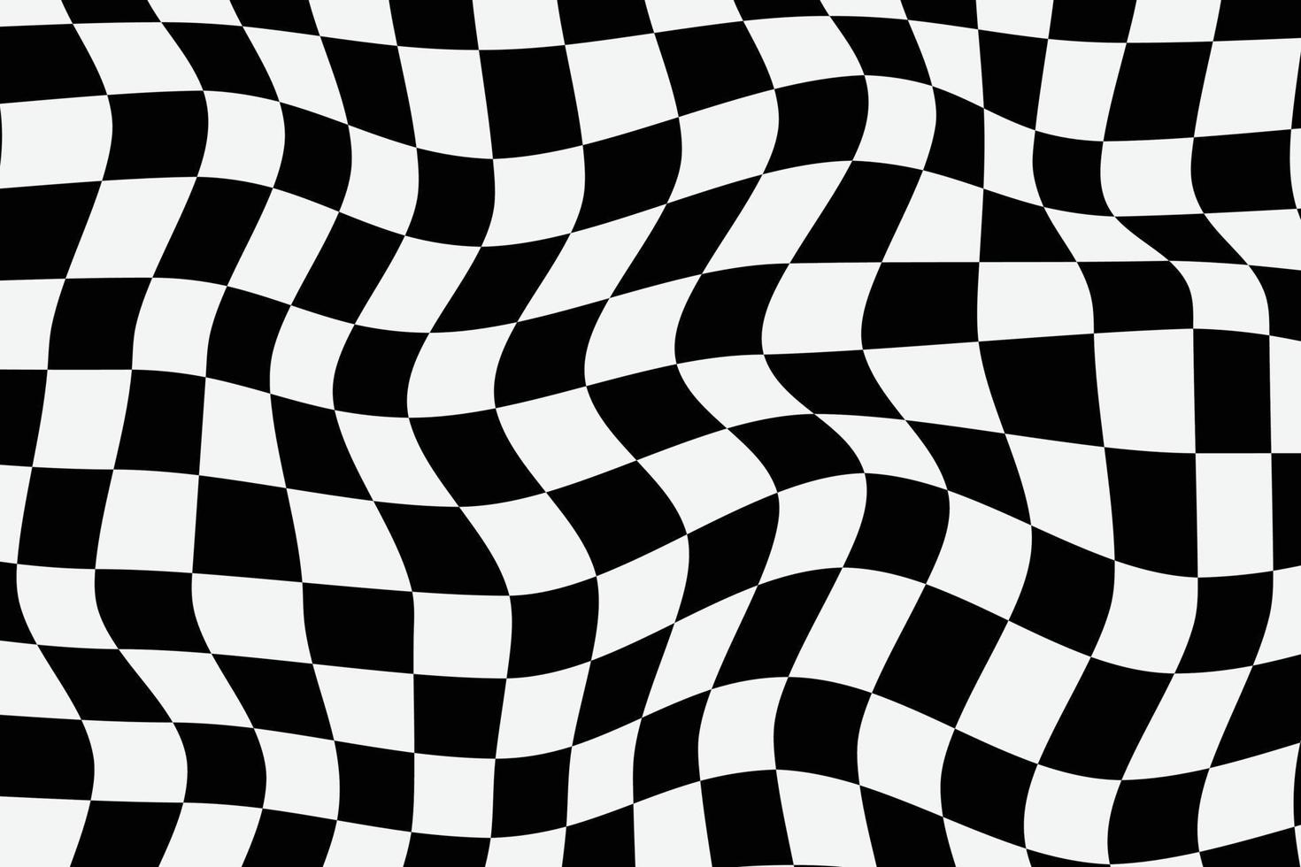 creative black white chekered board wave pattern. vector