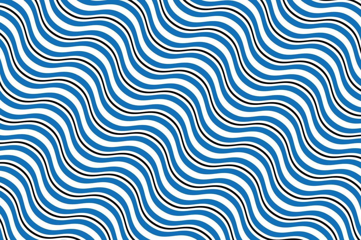 abstract diagonal black blue and white wavy lines pattern. vector