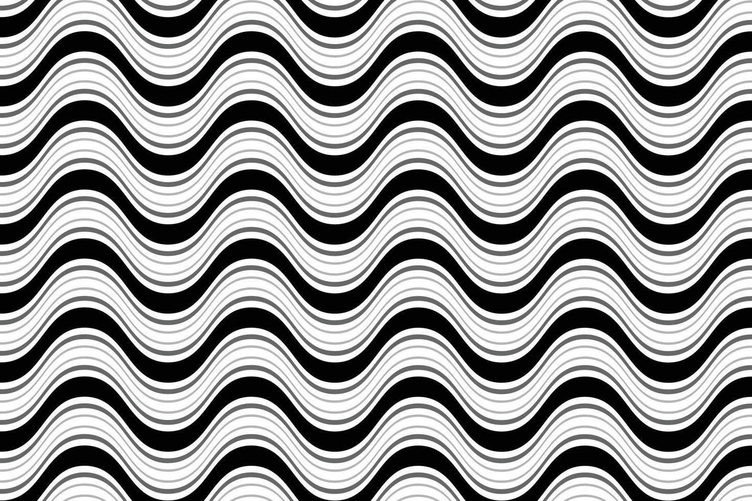 abstract black and white stripe straight wavy line pattern texture. vector