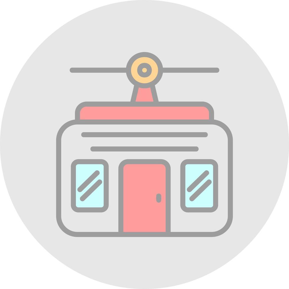 Cable Car Vector Icon Design