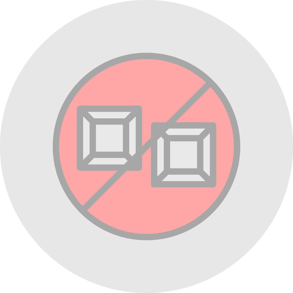 No Sugar Vector Icon Design