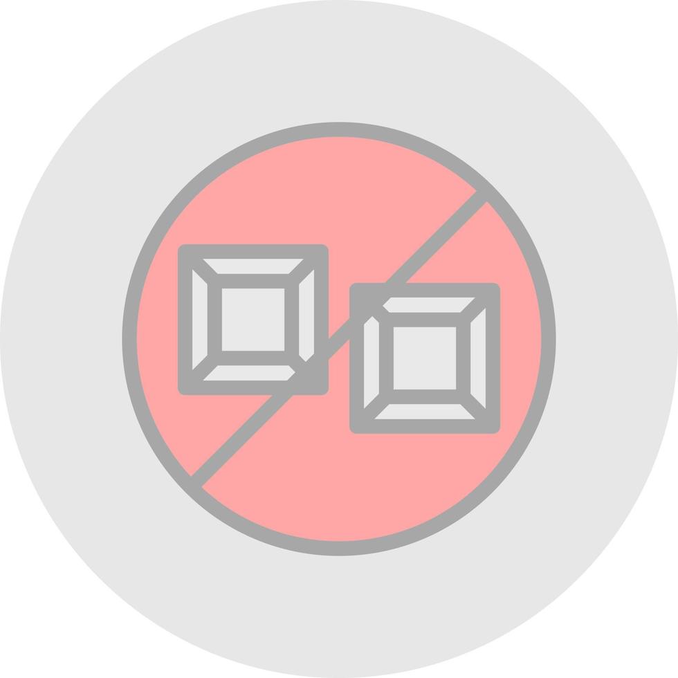 No Sugar Vector Icon Design