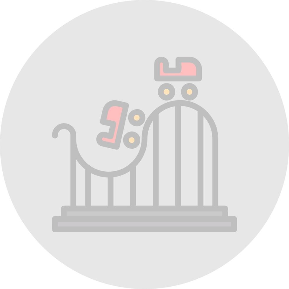 Roller Coaster Vector Icon Design