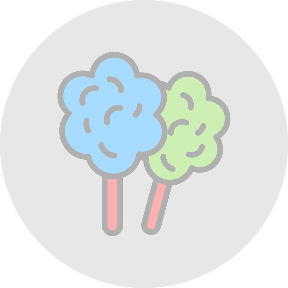 Cotton Candy Vector Icon Design