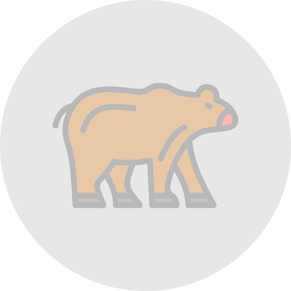 diseño de icono de vector de oso